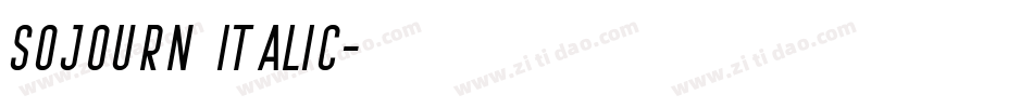 Sojourn Italic字体转换